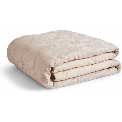 Catherine Lansfield Béžový damaškový prešívaný pléd cm Damask Jacquard 240x260