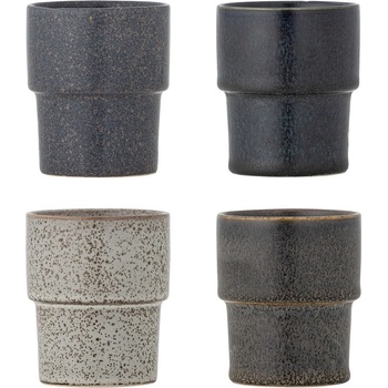 Bloomingville Кафяви глинени чаши в комплект от 4 бр. за еспресо 150 ml Ewan - Bloomingville (82072581)