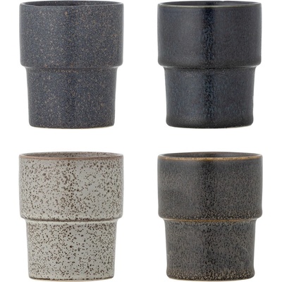 Bloomingville Кафяви глинени чаши в комплект от 4 бр. за еспресо 150 ml Ewan - Bloomingville (82072581)