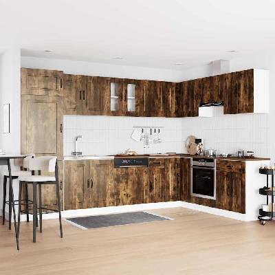 vidaXL Кухненски шкаф с врата Kalmar 2 pcs Кафяво 80 x 46 x 81.5 см (3315006)