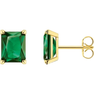 Thomas Sabo náušnice Green stone gold H2201-472-6