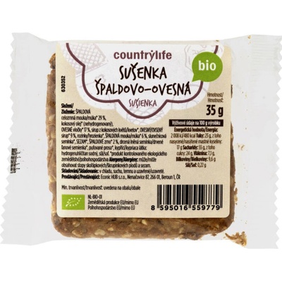 Country Life Sušenka špaldovo-ovesná 35 g