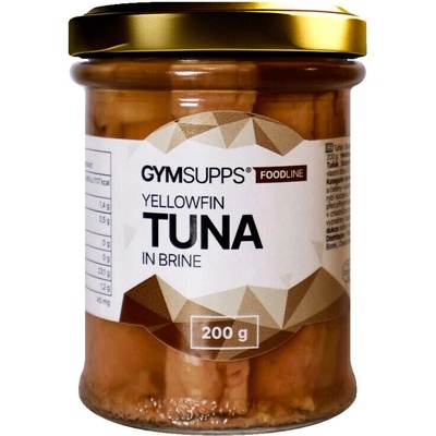 GymSupps Tuňák žlutoploutvý filety ve vlastní šťávě 200 g