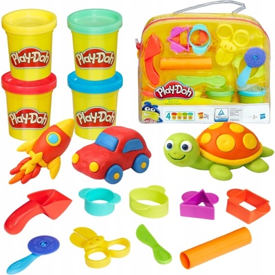 Play-Doh Modelína SADA KUFŘÍK S PŘÍSLUŠENSTVÍM + 4 KELÍMKY 224G
