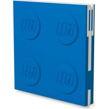 LEGO® čtvercový zápisník s gelovým perem Modrý 15,9 x 15,9 cm