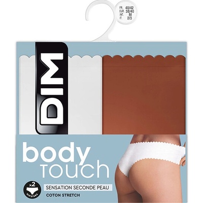 DIM BODY TOUCH HIPSTER 2x Dámske nohavičky 2x DI000ESR tehlová biela