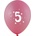 Globos Festival БАЛОНИ 10 БР. 12" - 30 СМ С ПЕЧАТ - ЦИФРА 5