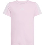 adidas Детска спортна тениска adidas Kid's Training Essential 3 Stripes Tee T-shirt - Clear Pink / White - размер 164 (EU) (704-4542-0515)