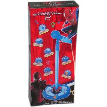 Image 1 of Микрофон със стойка Спайдърмен, музикална детска играчка