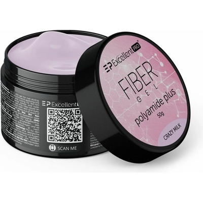 Cosmetics Zone Excellent Pro Fiber gel Polyamide Plus stavební gel Crazy Milk 50g