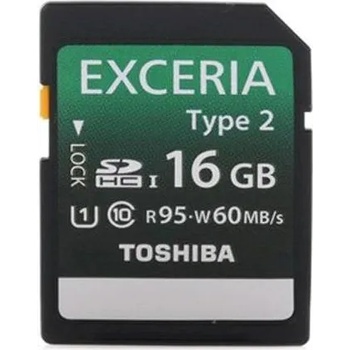 Toshiba Exceria Type 2 SDHC 16GB Class 10 UHS-I SD-X16T2(BL7