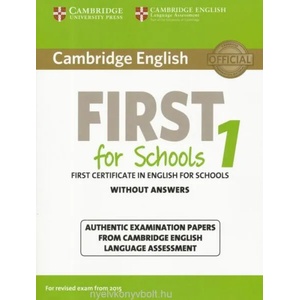 Cambridge English First for Schools 1 for Revised Exam from 2015 Student's Book without Answers | Cambridge English Language Assessment (ISBN: 9781107692671)