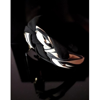 Radi handmade Диадема с възел черно и бежаво (702)