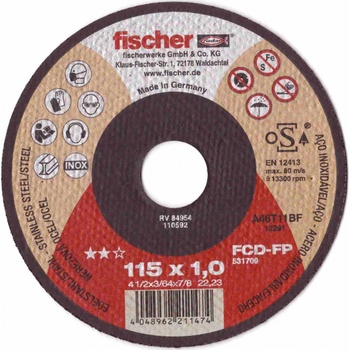 Fischer Řezný kotouč 115 x 1,0 x 22,2 mm 531709
