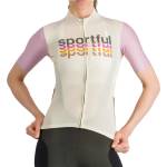 Sportful Дамска фланелка с къс ръкав за колоездене Sportful Women's Supergiara Logo 2 Jersey Cycling jersey - Cream (156-2759-0114)