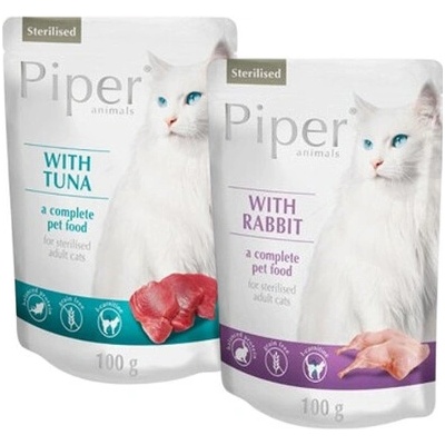 Piper Sterilised s králíkem a tuňákem 24 x 100 g