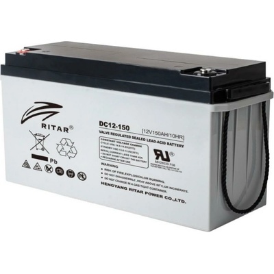 Ritar Power Акумулаторна батерия Ritar Power DC12-150, 12V, 150Ah, AGM, Insert M8: Позиция-C конектори (DC12-150)