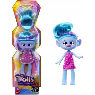 z pohádky MATTEL Trollové Chenille modrá 17 cm