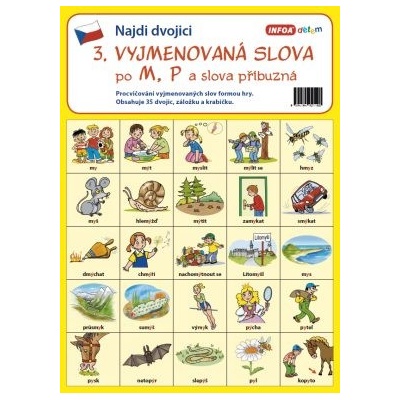 Infoa Najdi dvojici: 3. Vyjmenovaná slova po M P a slova příbuzná