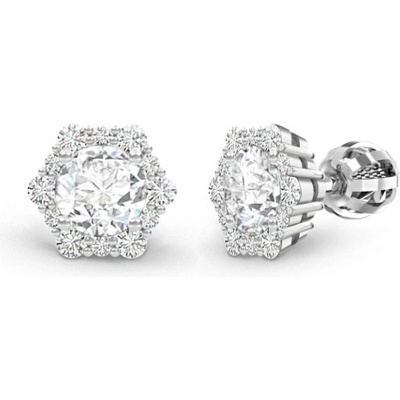 Couple peckové náušnice Chantal se zirkony bílé zlato 6680323-0-0-1