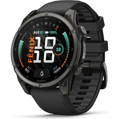 Garmin fenix 9 - 47mm, AMOLED, Sapphire, Carbon Gray DLC Titanium, Black band 010-04762-11