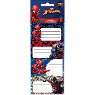 Diakakis Етикети за тетрадка, Spiderman, опаковка 20 (30090-А-SPIDERMAN)