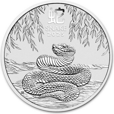 Perth Mint Strieborná minca Rok hada Lunárna séria III 2025 1 oz