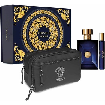 Versace Pour Homme Dylan Blue за мъже Set EDT 100 ml + EDT 10 ml + несесер