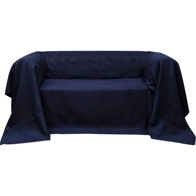vidaXL 130899 Micro-suede Couch Slipcover Navy Blue 210 x 280 cm (130899)