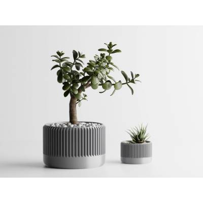 Ваза Delta 1 Малка, 117x117xH76mm - Сребърна