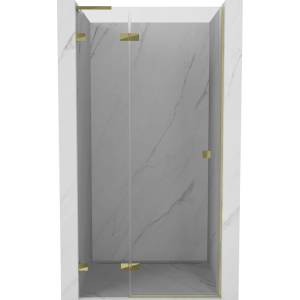 Mexen Lunar L врата за душ лява, 100 см, прозрачни, златни - 834L-100-000-50-00-L (834L-100-000-50-00-L)