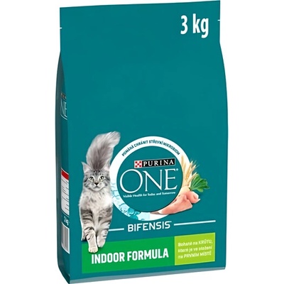 Purina ONE Bifensis Indoor granule pro kočky krůta 3 kg
