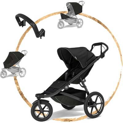 Thule Sport Urban Glide 3 2026 Black + madlo + pláštěnka + síť proti hmyzu