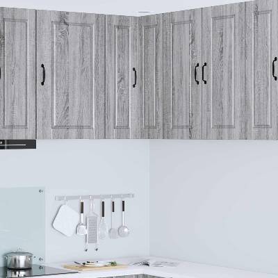 vidaXL Стенно ъглово шкафче PORTO Сив Сонома 57 x 57 x 80 см (885431)
