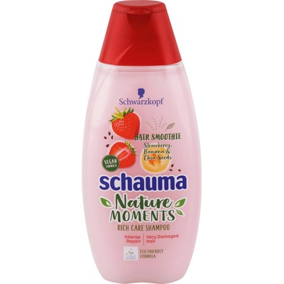 Schauma Nature Moments šampón Jahody Banány a Chia semienka 400 ml