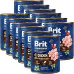 Brit Консерва Brit premium by Nature Пиле и Сърца 12 x 800 г