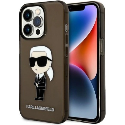 KARL LAGERFELD Кейс Karl Lagerfeld KLHCP14XHNIKTCK за iPhone 14 Pro Max 6.7", черен / черен, твърд, Ikonik Karl Lagerfeld (3666339087074)