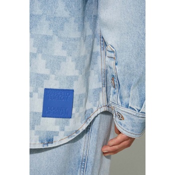 Marcelo Burlon Дънково яке Marcelo Burlon Laser Cross Dnm Overshirt (CMYE01GF24DEN0014034)