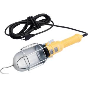 Extol работна лампа, без крушка, цокъл E27, макс. 60W; кука + щипка, 230V/50Hz, 5 m кабел