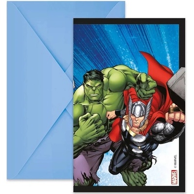 Procos Pozvánky s obálkami Avengers Evergreen 6 ks – Zboží Dáma