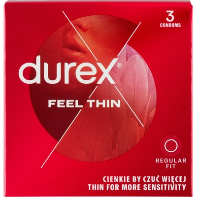 Durex Feel Thin Regular Fit 3 ks