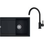 Franke - Кухненски комплект G276MČ, мивка от фрагранит MRG 611 и смесител FC 6018.901, матово черно 114.0700. 794 (114.0700.794)