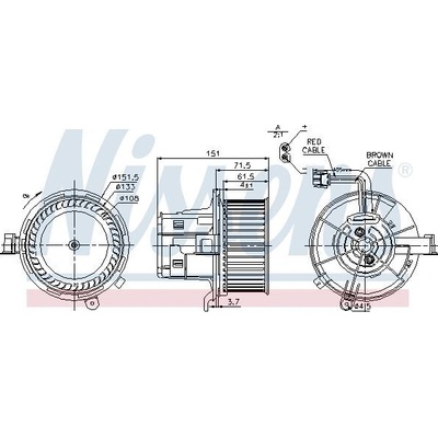 Vnitřní ventilátor NISSENS 87109