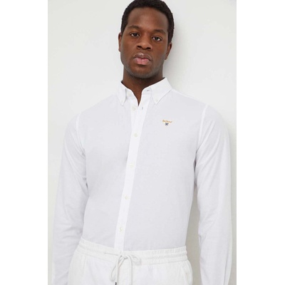 Barbour Риза Barbour мъжка в бяло със стандартна кройка с яка копче MSH5170 (MSH5170)
