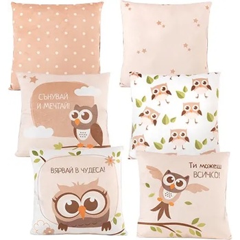 Image 1 of Амек Тойс Сет от 6 броя възглавнички Амек Тойс - Обиколник, 180 х 30 cm, бухал (98718)