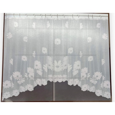 Biela záclona oblúk 02 Farba: Bílá, rozmer: 160x320cm Biela