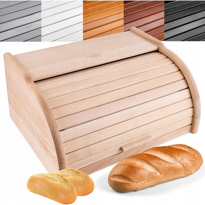 Chlebník jednodílný Creative Home béžový dřevěný