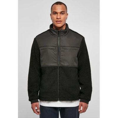Urban Classics Мъжко пухкаво яке в черен цвят Urban Classics Sherpa JacketUB-TB5539-00007 - Черен, размер 4XL