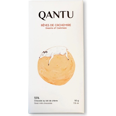 QANTU 55% mléčná Dreams of Cashmere s kozím mlékem 50 g