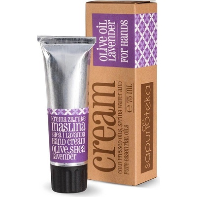 Sapunoteka Hands Cream Olive & Lavender krém na suché ruce olivy a levandule 75 ml